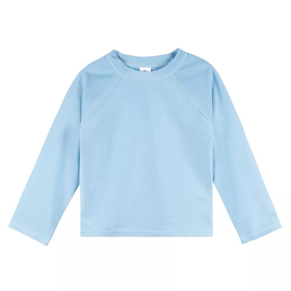 Gerber NWT Light Blue Long Sleeve Swim Rashguard, UPF 50+ Size 2T (28-32lbs)